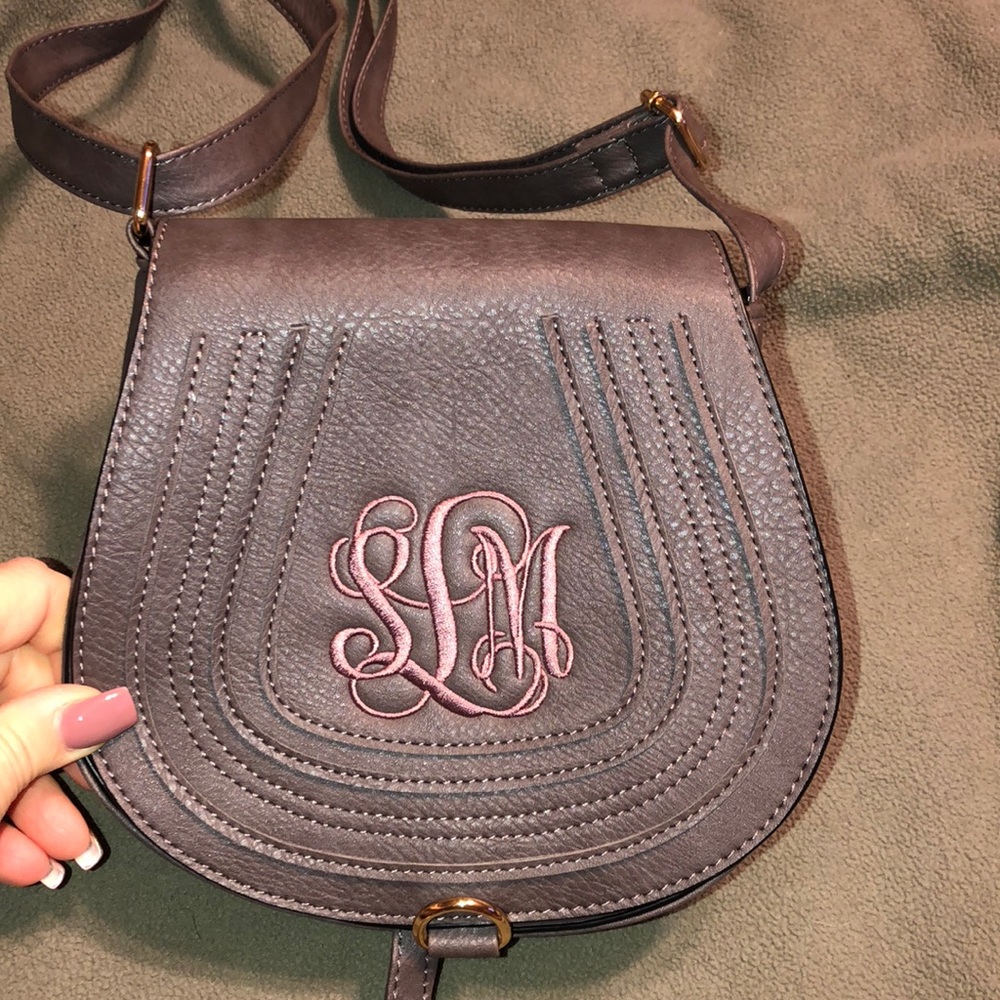 NWOT monogrammed cross body purse
